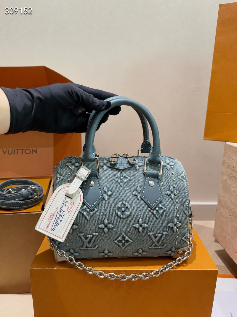 Sac à main en denim Monogram style Speedy