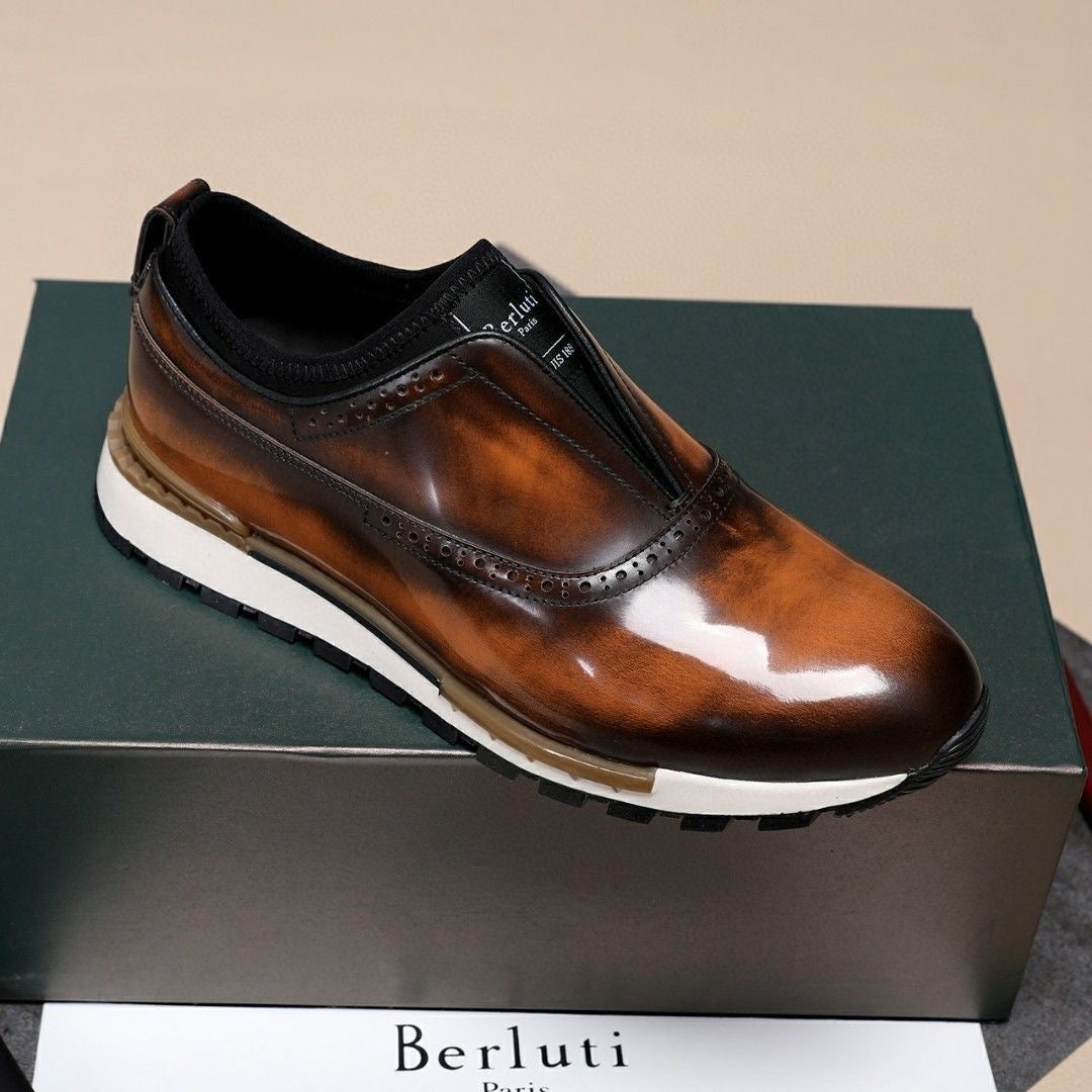 Chaussures Hommes cuir patiné