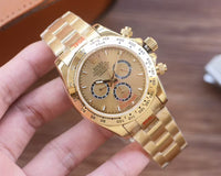 Montre Homme Chronographe Dorée