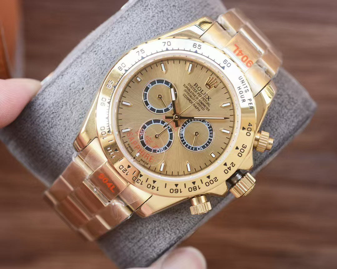 Montre Homme Chronographe Dorée